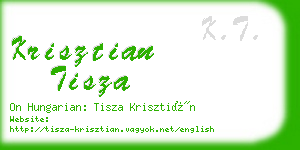 krisztian tisza business card